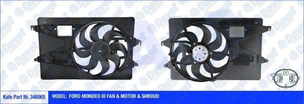 25-1909 Fan Motoru (Su+Klima) Davlumbazli Tekli Ford Mondeo Iii 2.0 Tdci 2000-2007